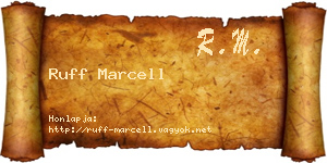 Ruff Marcell névjegykártya